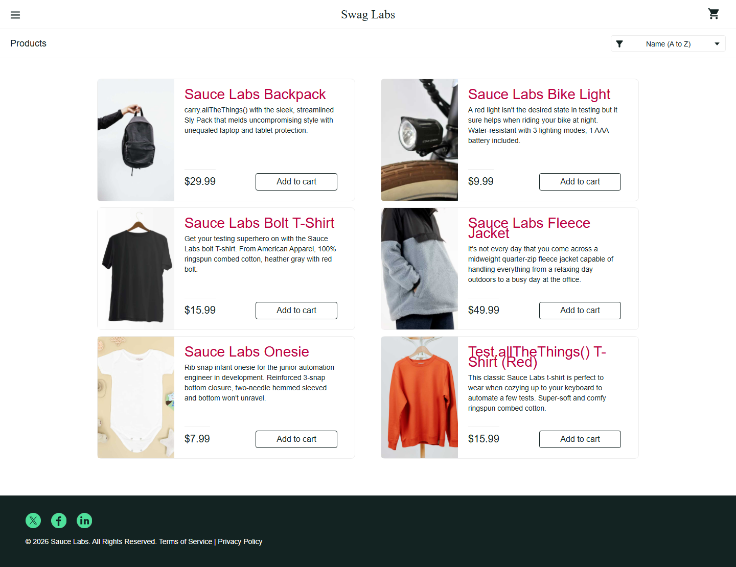 Intentional regression: product titles are larger and red